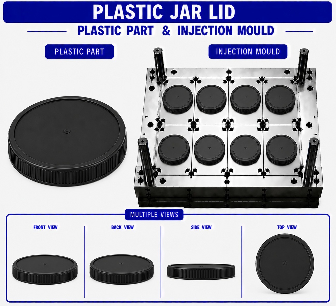 Plastic Jar Lid Mould and Moulding Service